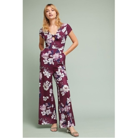 Anthropologie Yumi Kim Floral Cutout Jumpsuit new with tag - Picture 2 of 8